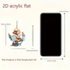 Colgante de patito lindo nuevo transfronterizo para vacaciones, acrílico plano, para interior de coche, espejo retrovisor, mochila