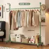 Cabideiro de chão resistente para uso doméstico no quarto, cabideiro interno móvel, varal simples, cabideiro de dormitório