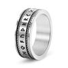 Anillo de Texto Vikingo Nórdico Transfronterizo Anillo de Cuerda de Alambre Joyería Personalizada de Acero de Titanio Pieza de Mano para Hombre Hip-hop Venta al por Mayor