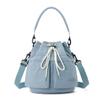Bolso de Cubo con Cordón de Gran Capacidad Estilo Mori Harajuku Transfronterizo Bolso de Hombro de Nailon Moderno para Todo Combinación Bolso Cruzado para Mujer