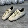 Versão trançada~Novos tênis de treinamento alemães com cadarço vintage outono e inverno couro genuíno nicho casual versátil sapatos baixos