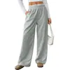 Ropa BaifenTemu Transfronterizo 2026 Otoño/Invierno Nuevo Estilo Simple Holgado Encaje Patchwork Pantalones de Chándal de Pierna Ancha para Mujer