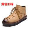 Outono e inverno 2019 novo zíper lateral costurado à mão Wenzhou couro genuíno lichia botas de couro sapatos femininos botas curtas botas femininas