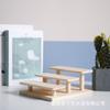 Estante de exhibición con forma de escalera de madera, accesorios para ventana, exhibidor de muñecas, estante para perfume, estante de almacenamiento para gafas y relojes