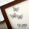 Joias para Nail Art da Nova Série Borboleta, Zircônia Brilhante de Luxo Acessível Borboleta Vazada Cor White K Acessórios de Unha Usáveis