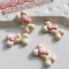 Cachorrinho Amarelo Fofo Acessórios de Resina DIY Cola de Creme Grampo de Cabelo Elástico de Cabelo Capa de Celular Furo Fivela de Sapato Pacote de Material Artesanal