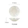 Vajilla de cerámica color crema estilo francés con decoración bajo vidriado, juego de cuencos y platos de porcelana saludable para uso doméstico, adecuado para regalos de inauguración de casa, disponible para venta al por mayor