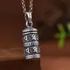 Rei Veado Dourado prata pura S990 vintage artesanato de prata tailandesa caixa gawu pingente de prata atacado seis palavras mantra escrituras mantra