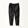 L8240 Pantalones rectos sueltos de color sólido de moda simple para hombre, pantalones casuales de algodón y lino con múltiples bolsillos, una generación de cabello