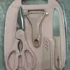 Directo de fábrica en stock cuchillo de cocina para el hogar para fruta juego de 4 cuchillos tabla de cortar pequeña pelador tijeras melón cepillo combinación