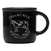 Caneca Leite Cremoso 180ml Cerâmica Preta - Lyor