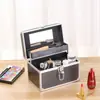 Caja de aleación de aluminio estuche de cosméticos caja de almacenamiento para técnico de sauna masajista caja para sacar cera de oídos pedicura de uñas caja de herramientas salida de fábrica