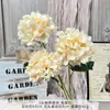 Hortênsia Artificial de 3 Cabeças tipo Doce, Flores Artificiais para Buquês de Casamento, Arte Floral Feita à Mão para Decoração de Salão de Casamento, Parede de Flores e Arranjos de Chão DIY