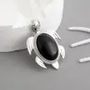 Colgante de Piedra Natural y Cristal Estilo Europeo y Americano Collar DIY Aleación Incrustada Accesorios de Colgante de Joyería de Cristal Transfronterizo
