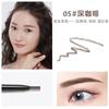 Lápiz de Cejas Doble Punta Ultra Fino de 1.5 mm, Relleno Delgado de Cabeza Redonda, Giratorio Automático, Resistente al Sudor, Resistente al Color, Cejas que No se Desvanecen para Principiantes
