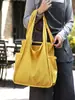 Bolsa Transfronteriza Nueva 2026, Bolso Tote Sencillo de Color Sólido, Bolso de Hombro Plegable de Gran Capacidad en Tela de Nylon para Mujer