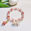 Pulsera de Mariposa de Cristal Ojo de Gato Douyin para Mujer Diseño Nicho Ins Pulsera Luz de Luna Gris Pulsera DIY Regalo para Estudiante