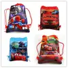 Bolsa de tela no tejida de doble cara con estampado de Cars McQueen, bolsa con cordón, regalo para niños, bolsa de natación