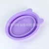 Ferramenta de Limpeza de Pincéis de Maquiagem em Pó de Silicone Artefato Dobrável Tigela de Lavagem Ferramenta de Limpeza Tigela de Lavagem de Silicone com Orelha de Coelho