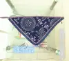 Delantal Infantil Puro Hecho a Mano Algodón Estampado Azul Medio Delantal Ropa para Recolección de Té Tour de Estudio Estilo Étnico Paño para la Cabeza
