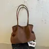 Bolsa Xiaomi Estilosa Feminina 2026 Outono Nova Tendência Textura Trançada Retrô Bolsa de Ombro Único Sob o Braço Bolsa Tote de Grande Capacidade
