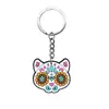 Amazon Llavero Día de Muertos PVC Plástico Suave Llavero Dibujo Animado Lindo Colgante para Mochila Escolar Regalo Disponible Venta al por Mayor
