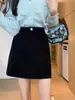 Nueva Falda de Pana Retro Otoño/Invierno 2026 para Mujer Cintura Alta Adelgazante Anti-Exposición Ajustada al Cuerpo Estilo Coreano Falda Mini de Línea A
