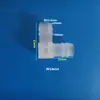 Conector de manguera de codo de plástico, codo de 90 grados de plástico, codo pagoda de plástico, codo de 4 puntos, codo en ángulo recto