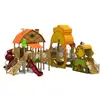 Resbaladilla Combinada de Madera para Niños con Diseño de Dibujos Animados, Ecológica y Duradera, Adecuada para Jugar al Aire Libre en Guarderías y Zonas Residenciales, Resbaladilla Segura