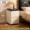 Mesita de noche pequeña de alta gama negra con almacenamiento, nuevo modelo 2026 para dormitorio del hogar, mueble auxiliar pequeño moderno y simple