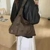 Nova Bolsa Texturizada de Grande Capacidade para Outono, Bolsa de Ombro Personalizada Fashion e Casual, Bolsa Tote Feminina Tendência 2025