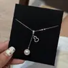 Collar Colgante de Perla Shijia de Plata de Ley S925 con Borla de Calabaza Hueca Cadena de Collar de Lujo Ligero de Nicho Ins para Mujer