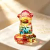 Ornamento Rotativo dos Doze Signos do Zodíaco de Cristal Atrai Riqueza e Sorte Decoração de Mesa de Escritório Presente para Ano do Zodíaco Presente Criativo