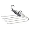 Multi-funcional casa de aço inoxidável dobrável calças rack guarda-roupa armazenamento magic calças clip sem costura antiderrapante pendurar rack