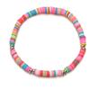 Estilo Japonés y Coreano Personalidad Color Sencillo Cerámica Blanda AMOR Estrella Letra AMOR Colgante Pulsera Joyería de Mano para Mujer Acero Inoxidable