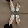 Zapatos de Moño con Falda, Zapatos de una Sola Pieza Cómodos, Nuevos Zapatos Mary Jane Estilo Francés Dulce y Suave Primavera y Verano 2025