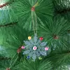 Decoración Navideña Colgantes Transparentes de Copo de Nieve Adornos Coloridos para Árbol de Navidad Suministros para Decoración de Escena de Fiesta Festiva