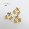 100 Piezas/Paquete Metal Flor Forma Pequeña Flor de Cinco Hojas Base Accesorios para Aretes Accesorios para Joyería DIY