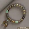 Pulsera de Sándalo Verde Añejo Argentino al por Mayor para Hombres y Mujeres, Joyería de Madera Cultural y Artística, Fábrica de Cuentas de Oración de Mano