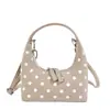 Bolsa de mano estilo coreano con lunares inspirada en la universidad para mujer, nueva colección otoño 2026, moderna y versátil, gran capacidad, bolso de hombro