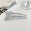 Novo grampo de cabelo de acetato com laço 11cm elegante simples grampo para penteado coque placa de cabelo traseira acessório de cabelo para mulheres