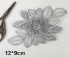 Adhesivo de Tela de Encaje Gris Decoración Hecho a Mano DIY Parche para Agujeros Moda Personalidad Adhesivo de Flor Decoración Adhesivo de Tela Bordada Combinable