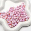 Cuentas Redondas de Jade de Vidrio de 8 mm con Hojuelas de Oro Hechas a Mano para Pulsera DIY, Collar, Accesorios con Cuentas, Bisutería, Cuentas Esmaltadas