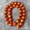 Ágata roja letras bronceadas dios de la riqueza de cinco vías cinco bendiciones joyería diy cuentas sueltas semiacabadas accesorios decorativos negro amarillo verde blanco