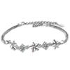 Pulsera de Trébol de Cuatro Hojas para Mujer Estilo Japonés y Coreano Circonita Simple Personalizada Dulce Primera Joyería Pulsera Irregular Pulsera