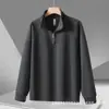 Moletom de Fleece com Zíper Meio e Três Listras para Mulheres, Top Casual Esportivo, Jaqueta Jovem com Gola Alta para Homens com Logo de Marca Tendência