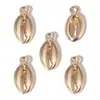 Colgantes de aleación de zinc con forma de concha de oro KC mezclado, estrella de mar, caracola, accesorios para pulsera de colgantes hechos a mano para DIY