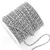 Cadena inter-cuentas de acero inoxidable chapado al vacío 1:Cadena de cuentas de bambú de 1 denier base de collar de acero titanio cadena a juego cadena de cuentas de punto