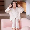 Pijama estilo princesa para niñas, conjunto de dos piezas de algodón nube de manga larga para primavera, ropa de casa de otoño para niñas, disponible para comprar en tiendas físicas