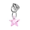 ¡Wow, Joyería para Piercing Personalizada Cabeza de Bala Estrella de Cinco Puntas Redonda Marquise Circonita Pendientes de Barra Recta F136 Aleación de Titanio